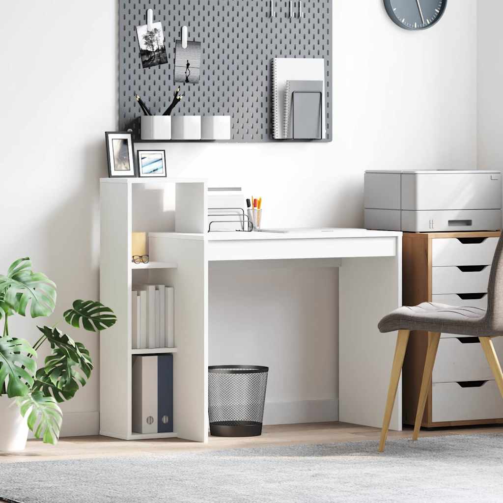 Scrivania Bianco 100 X 40 X 90 Cm Legno Multistrato