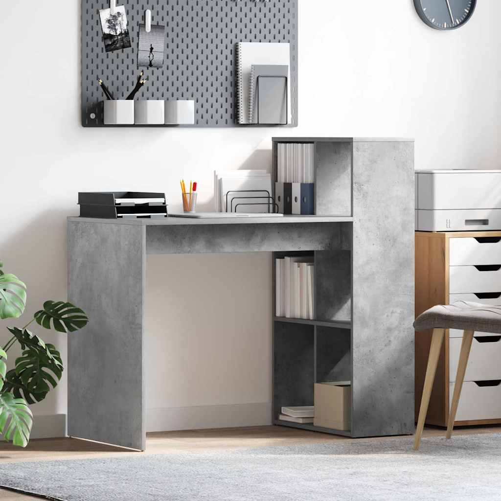 Scrivania Grigio Cemento 108 X 55 X 103.5 Cm Legno Multistrato