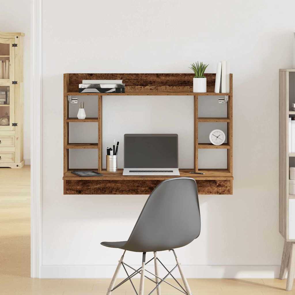 Scrivania A Parete Legno Vecchio 105 X 48 X 75 cm