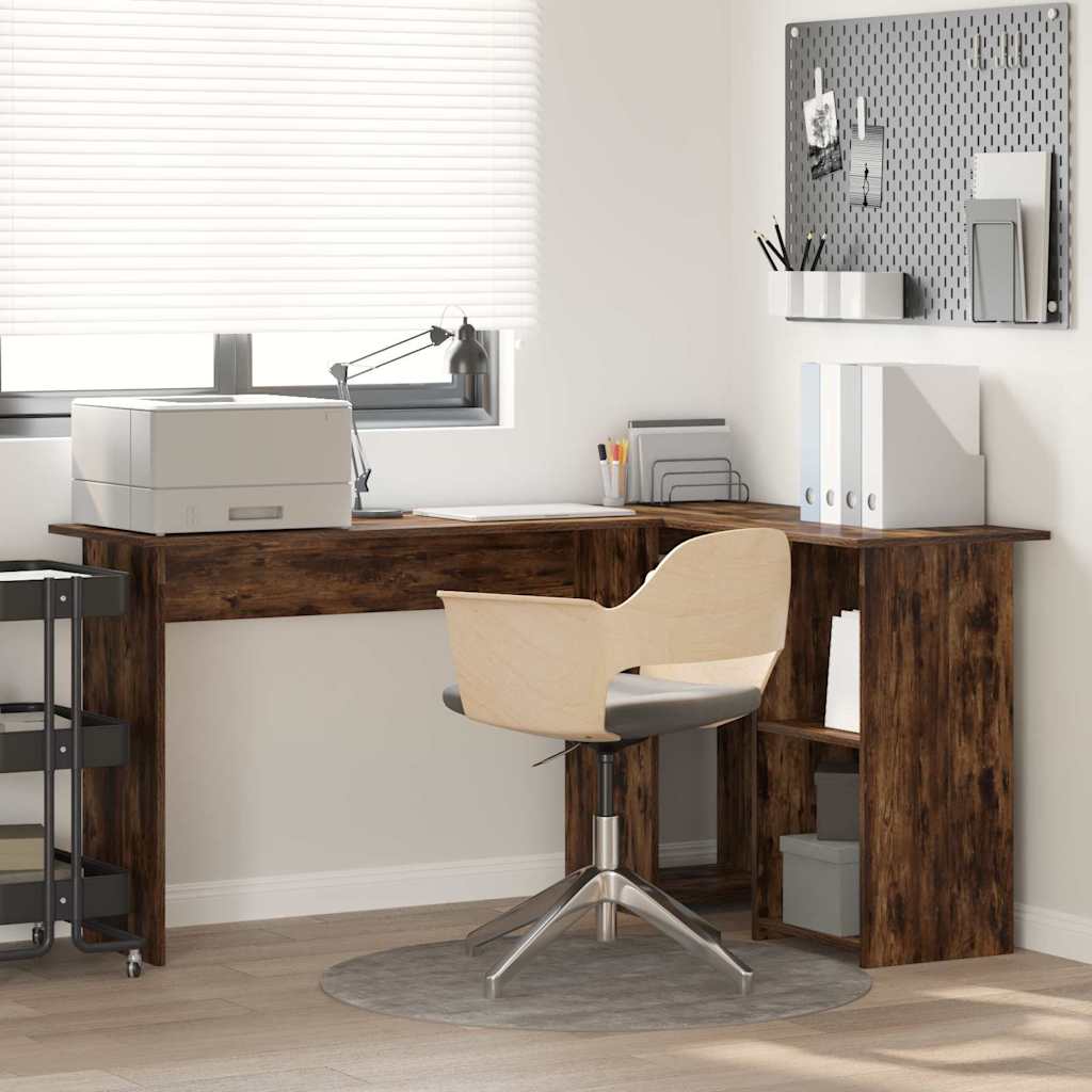 Scrivania Rovere Fumé 142 X 102 X 73 Cm Legno Multistrato