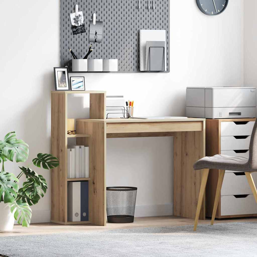 Scrivania Rovere Artigianale 100 X 40 X 90 Cm Legno Multistrato