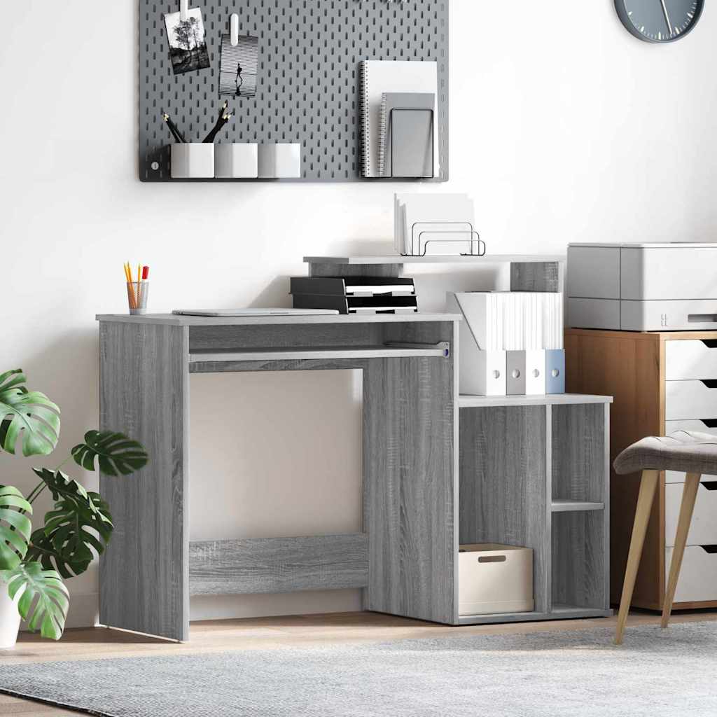 Scrivania Grigio Sonoma 120,5 X 44 X 88,5 Cm Legno Multistrato