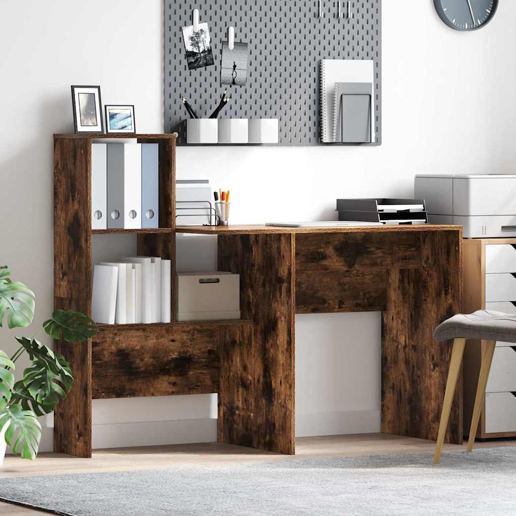 Scrivania Rovere Fumé 131,5 X 50 X 106,5 Cm Legno Multistrato