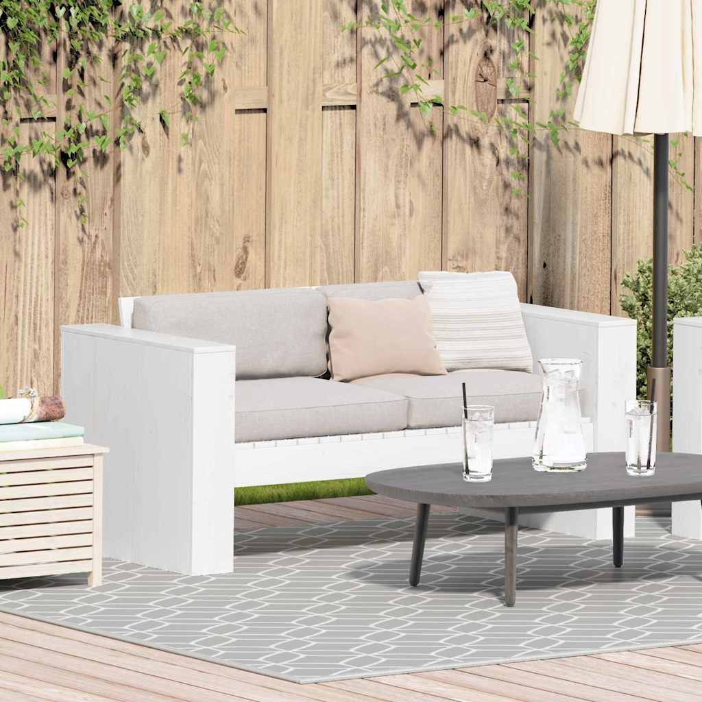 Divano Da Giardino Bianco 134 X 60 X 62 cm