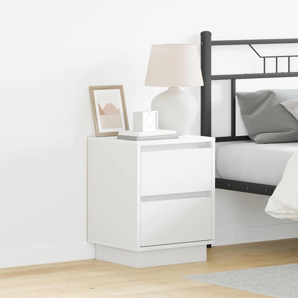 Armadio Da Notte Con Bianco 39 X 34.5 X 50 Cm Legno Multistrato