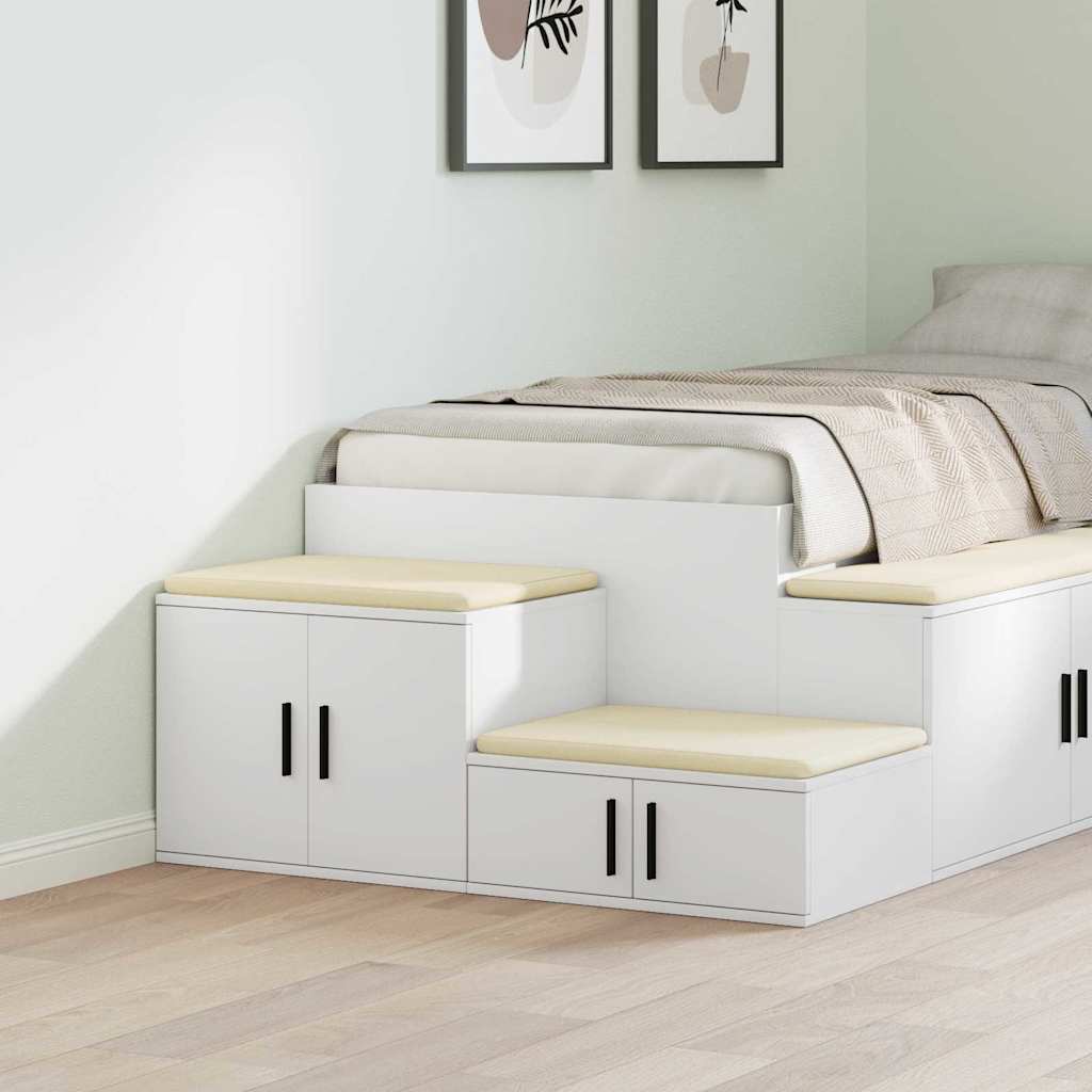 Armadio Bianco 108 X 41 X 40 Cm Legno Multistrato