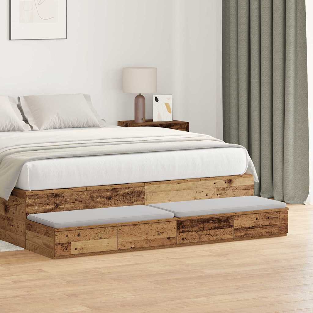 Cassetti Per Letto Legno Vecchio 160 X 36.5 X 16.5 cm