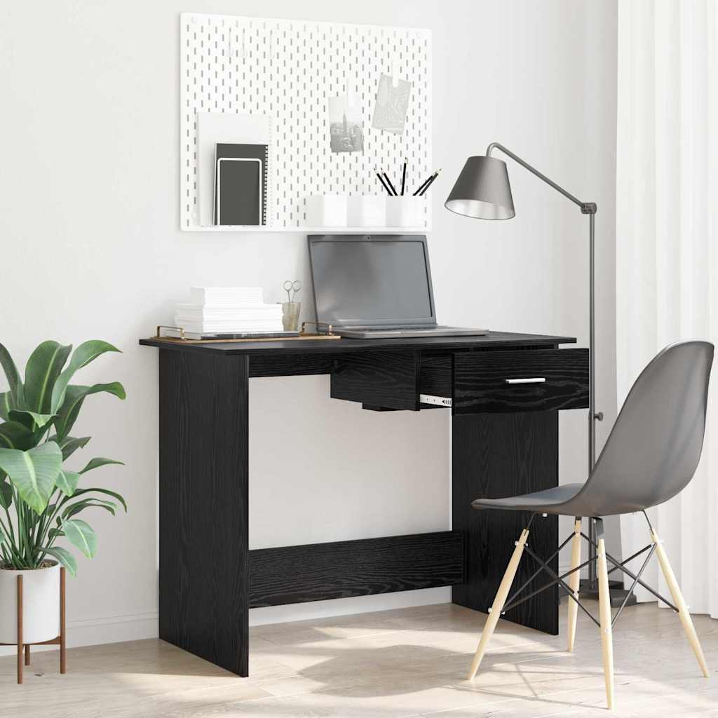 Scrivania Rovere Nero 100 X 50 X 76 Cm Legno Multistrato