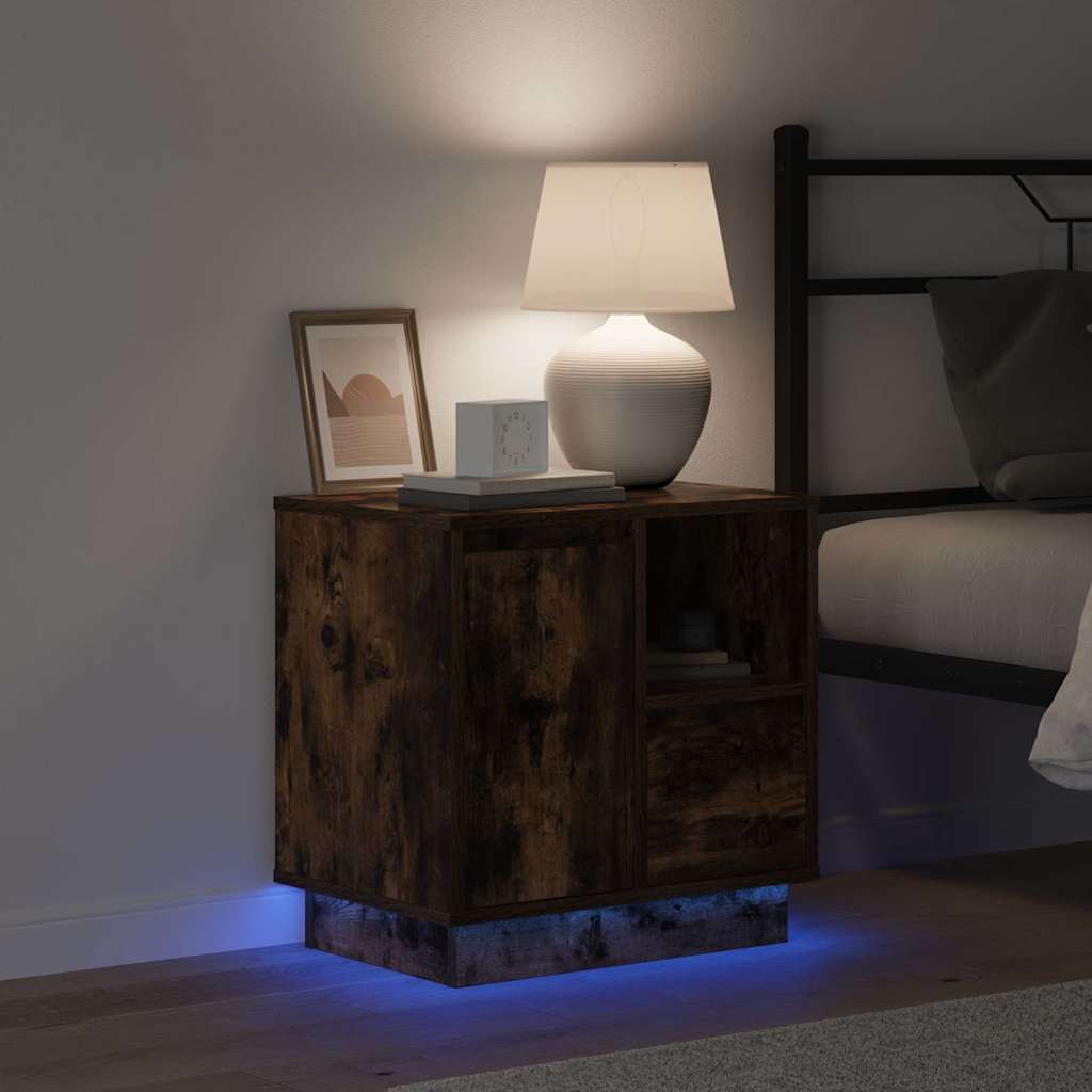 Armadio Da Notte Con Cassetto Rovere Fumo 50 X 34.5 X 50 Cm. - Image 4