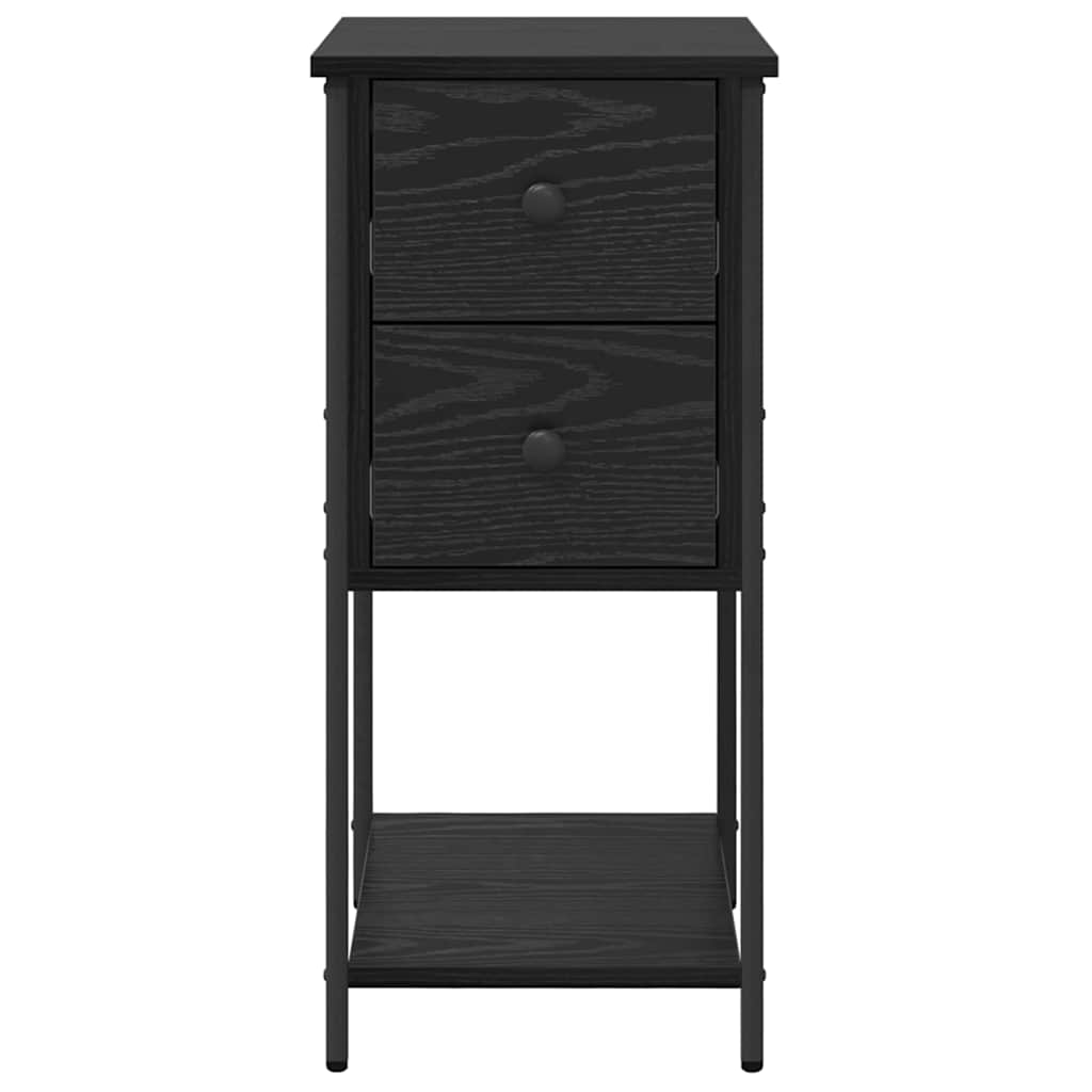 Armadio Da Notte Rovere Nero 32 X 42 X 70 Cm Legno Multistrato - Image 6