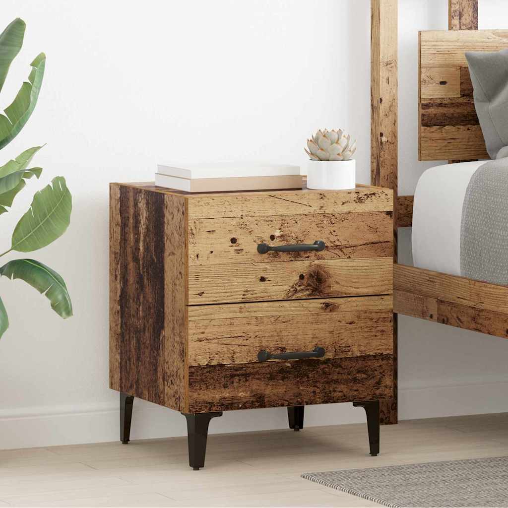 Armadietto Per Letto 2 Pcs Legno Vecchio 40 X 35 X 47,5 cm