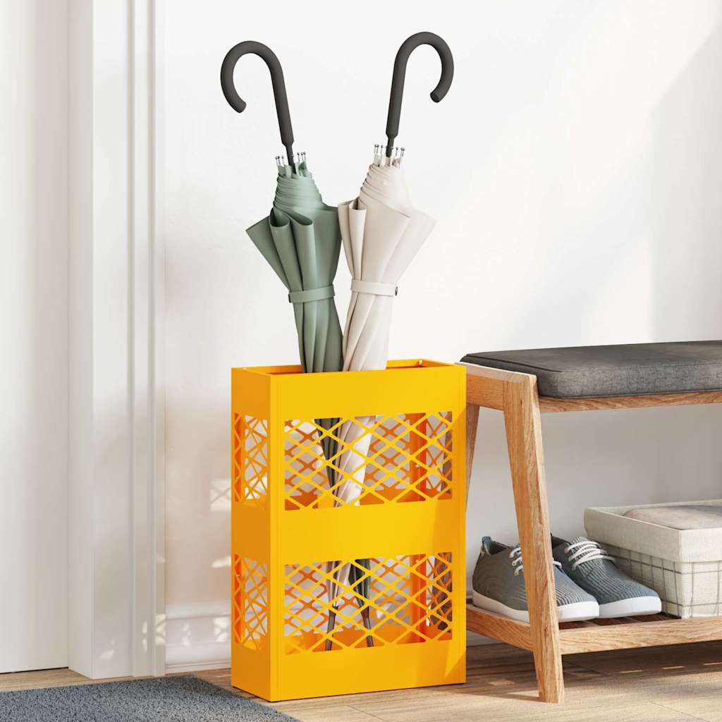 Supporto Per Ombrellone Giallo Senape 28 X 12 X 41 Cm Metallo