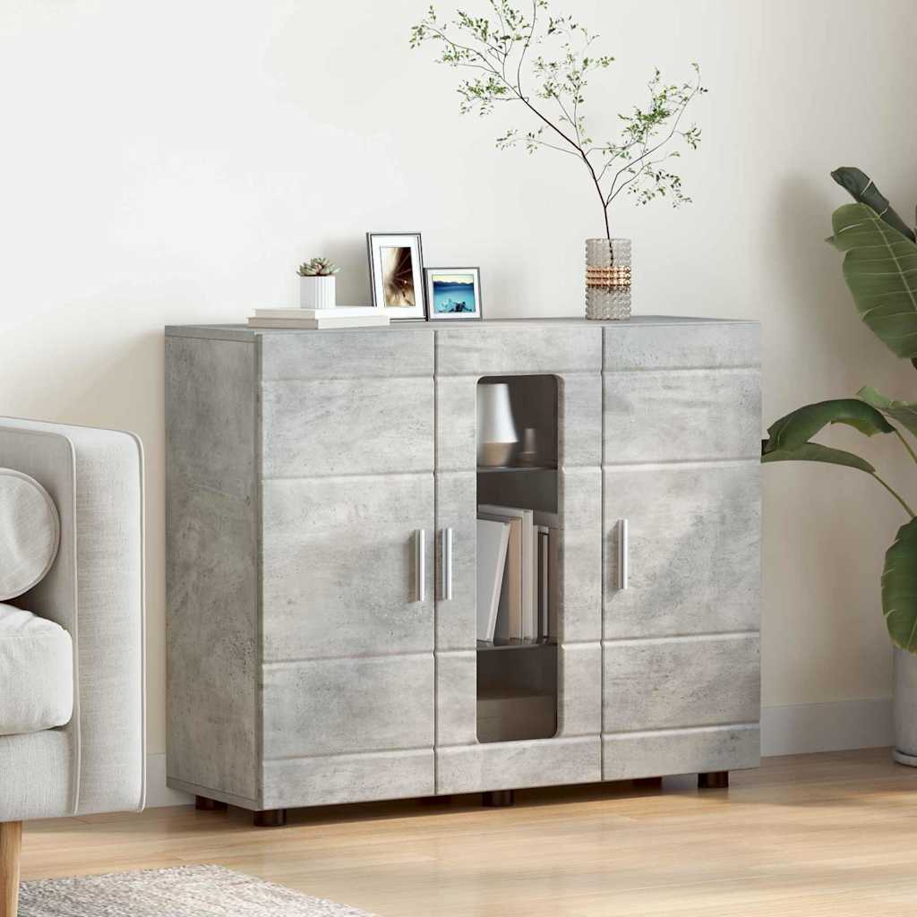 Credenza Grigio Cemento 55,5 X 29 X 100 Cm Legno Multistrato
