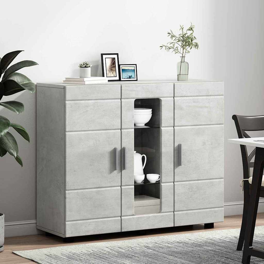 Credenza Grigio Cemento 55,5 X 29 X 100 Cm Legno Multistrato - Image 4