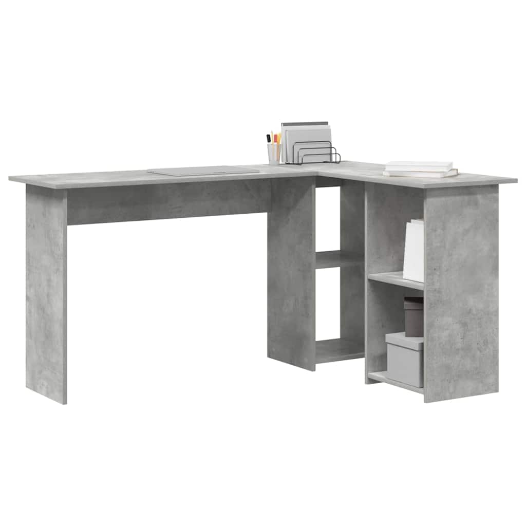 Scrivania Grigio Cemento 142 X 102 X 73 Cm Legno Multistrato - Image 3