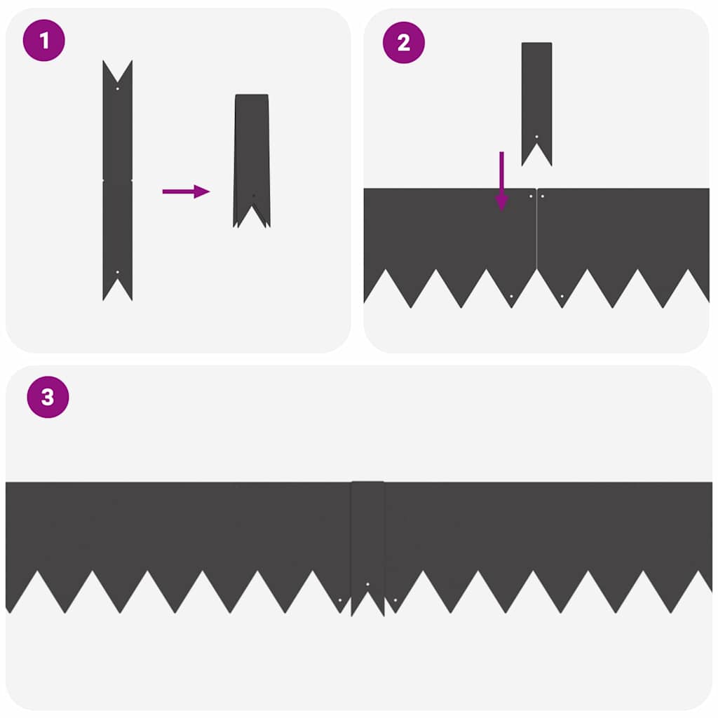Bordura Per Prato 10 Pcs Nero 100 X 0.05 X 20 cm - Image 5