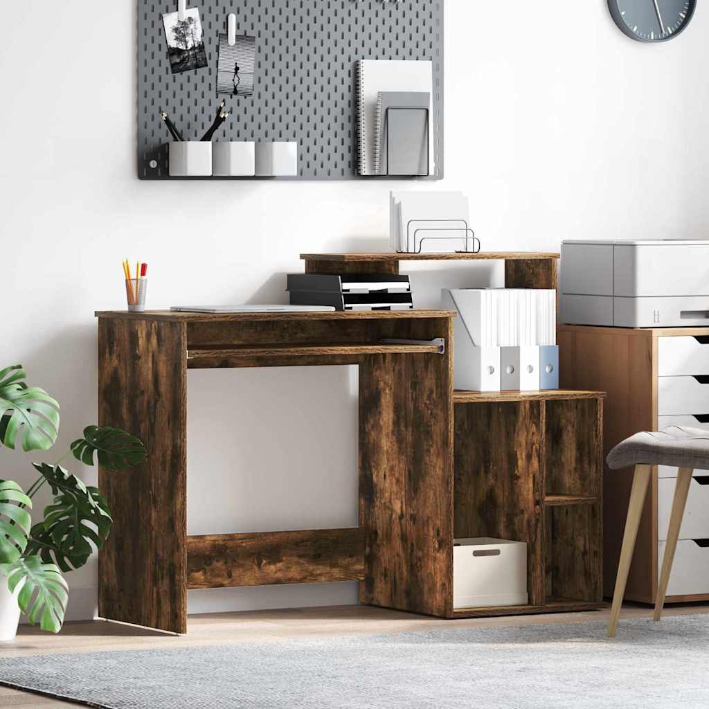 Scrivania Rovere Fumé 120,5 X 44 X 88,5 Cm Legno Multistrato