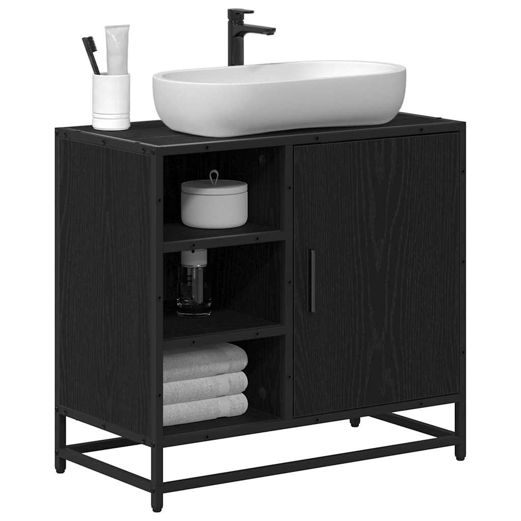 Mobile Da Bagno Rovere Nero 65 X 33 X 60 Cm Legno Multistrato - Image 3
