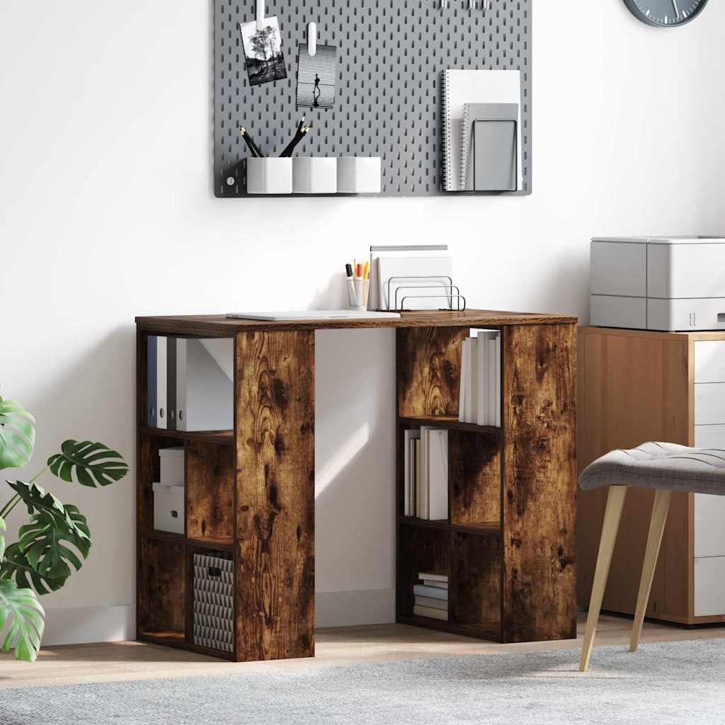 Scrivania Rovere Fumé 90 X 50 X 75 Cm Legno Multistrato