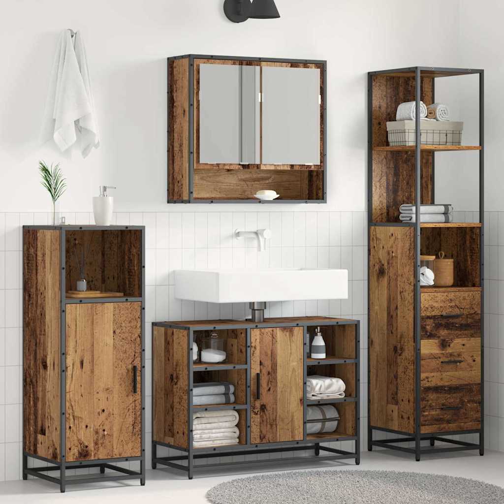 Set Di Mobili Per Il Bagno Legno Vecchio 35 X 37,5 X 166 cm