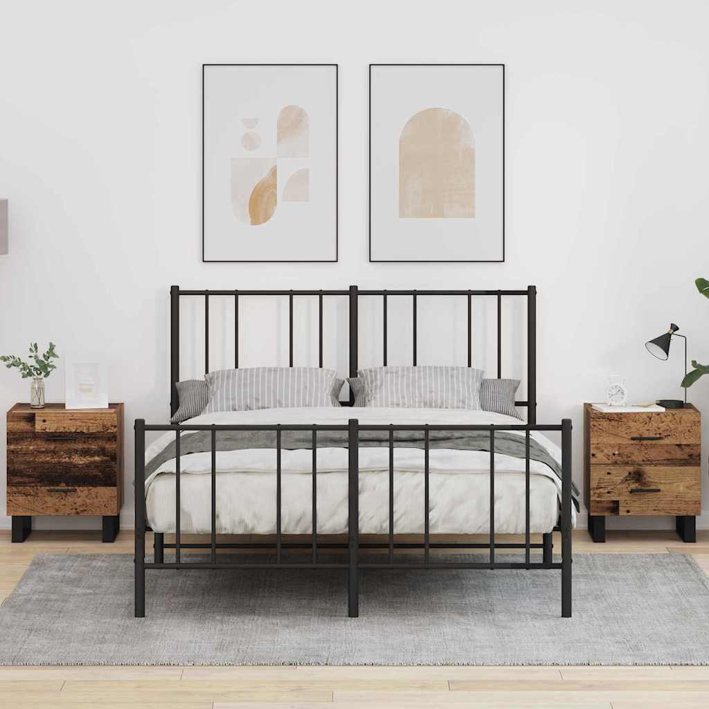 Armadio Da Notte 2 Pcs Legno Vecchio 40 X 35 X 47,5 cm