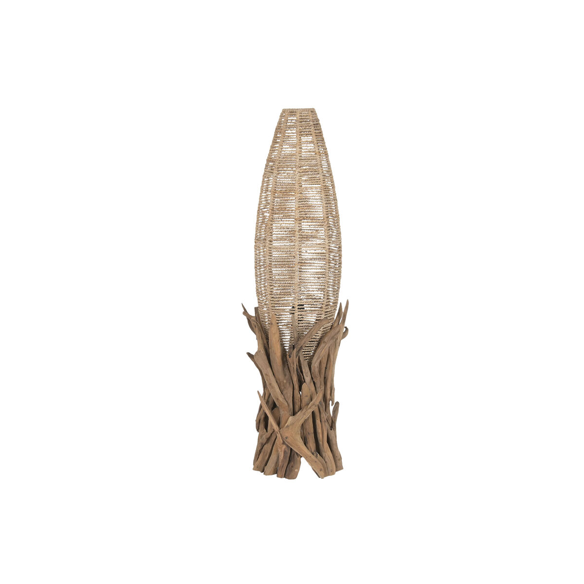Lampada Da Terra Home Esprit Beige Naturale 220 V 37 X 37 X 119 cm