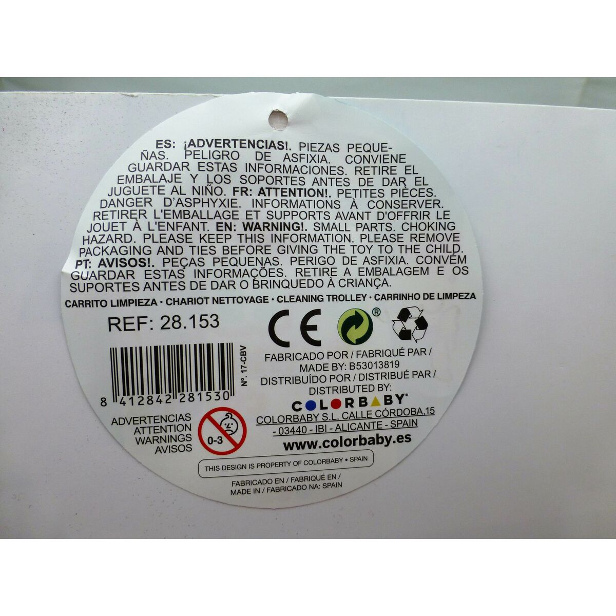 Carrello Delle Pulizie Con Accessori Colorbaby 5 Pezzi Giocattolo 24,5 X 43,5 X 15 Cm (20 Unità) - Image 5