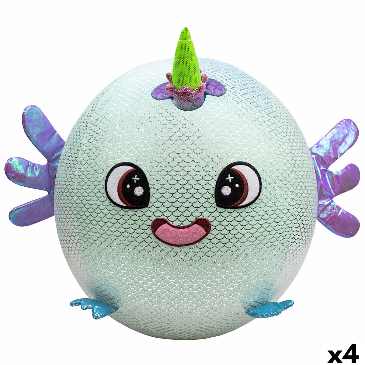 Peluche Eolo Celeste Stoffa Plastica 45 X 45 X 45 Cm Gonfiabile (4 Unità)