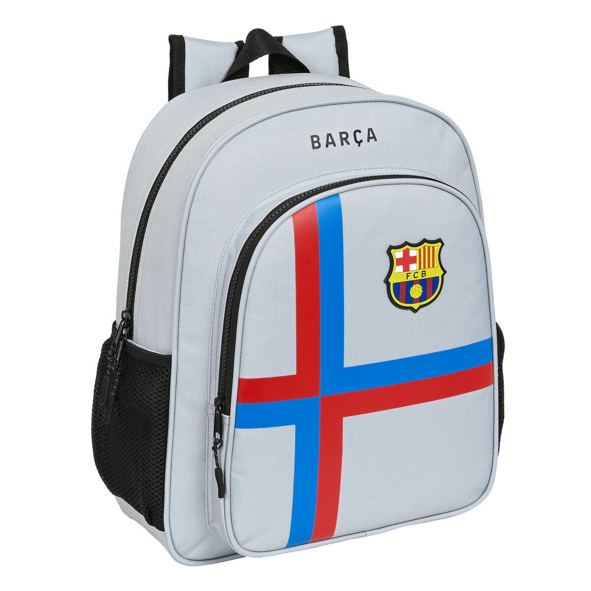 Zaino Scuola F.c. Barcelona Grigio 32 X 38 X 12 cm
