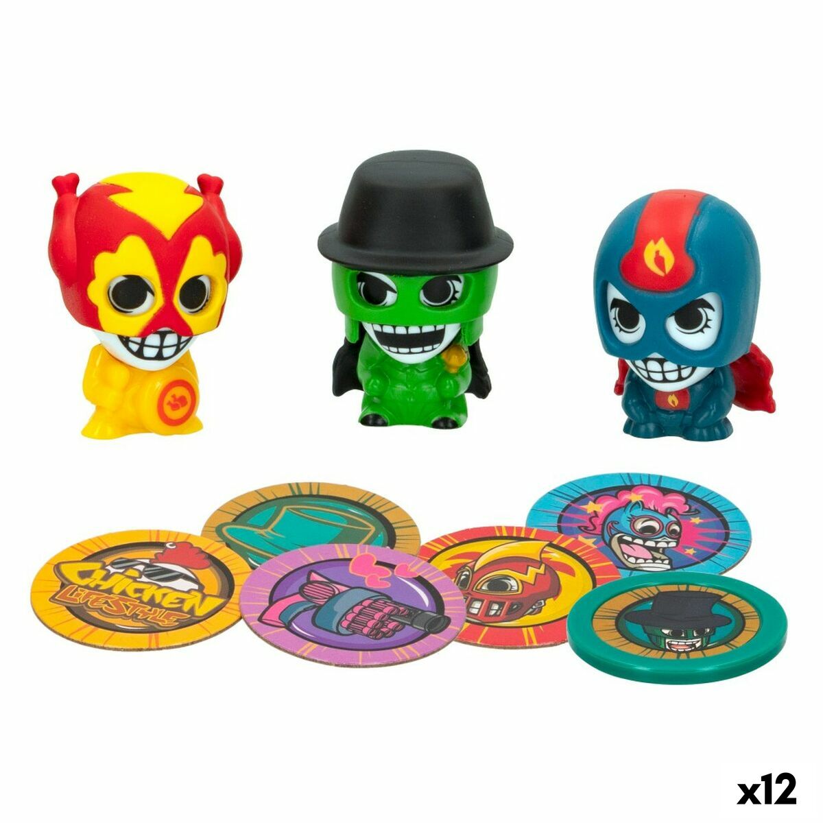 Personaggi D'azione Eolo Super Masked 3 X 4,5 X 3,5 Cm (12 Unità)