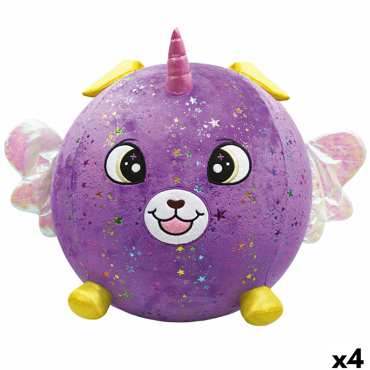 Peluche Eolo Viola Stoffa Plastica 45 X 45 X 45 Cm Gonfiabile (4 Unità)