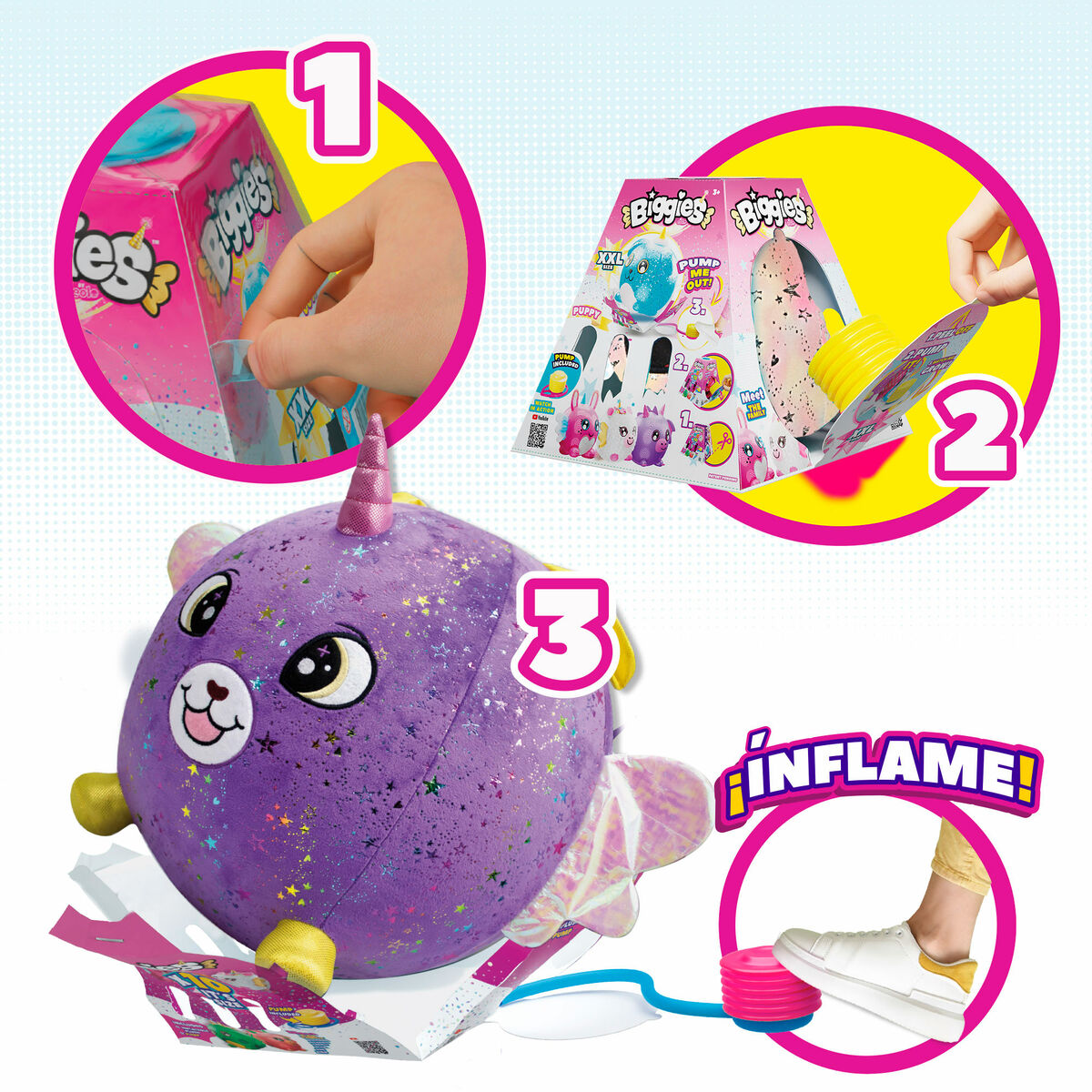Peluche Eolo Viola Stoffa Plastica 45 X 45 X 45 Cm Gonfiabile (4 Unità) - Image 5