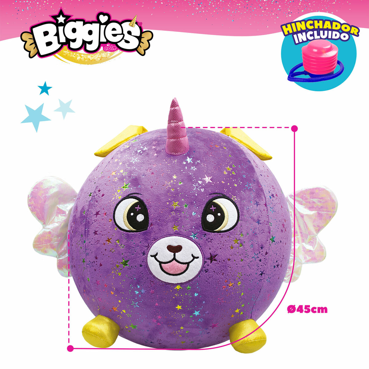 Peluche Eolo Viola Stoffa Plastica 45 X 45 X 45 Cm Gonfiabile (4 Unità) - Image 6