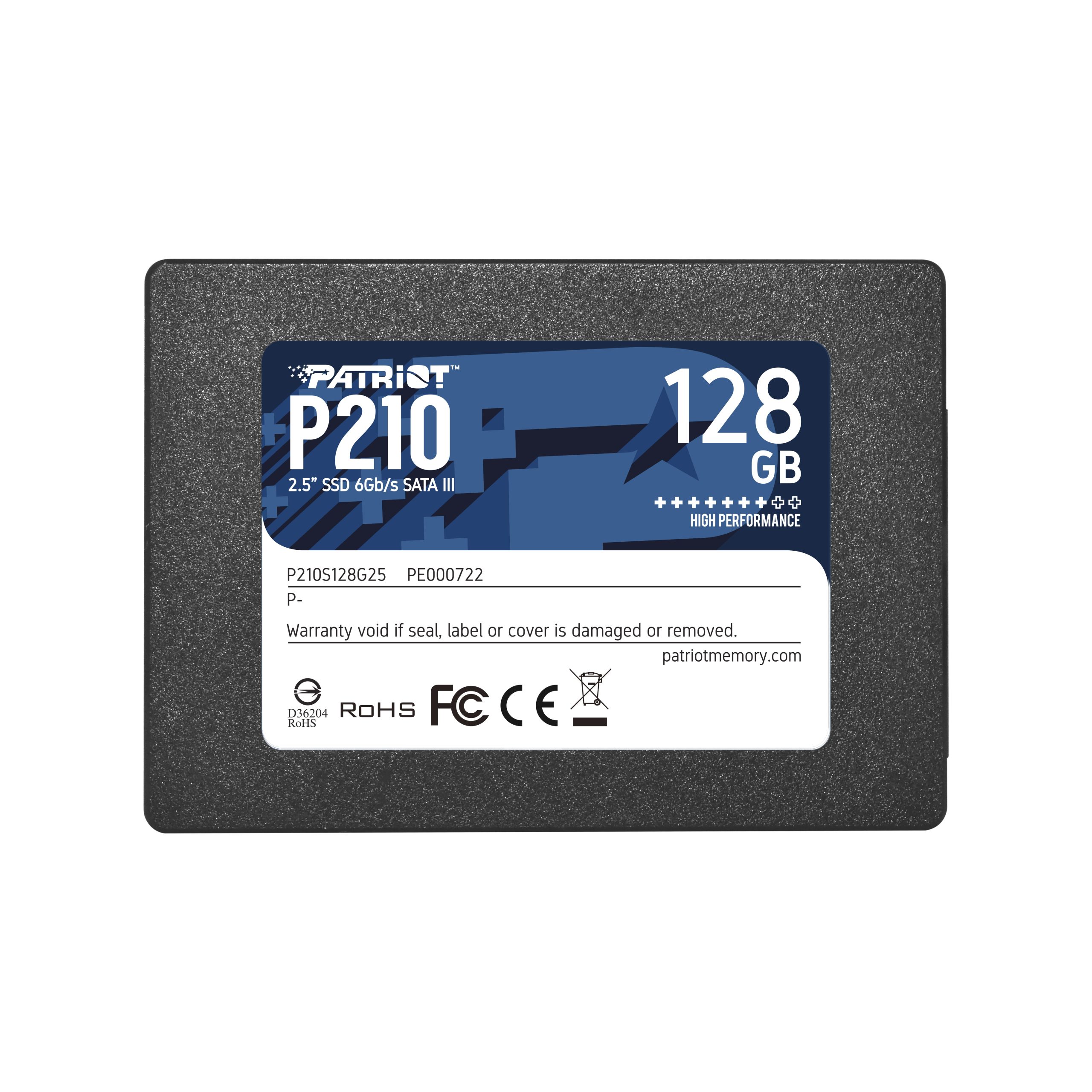 Patriot Ssd Interno P210 128gb 2,5 Sata 6gb/s R/w 450/430