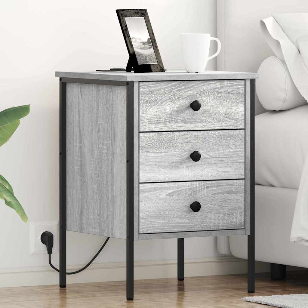Armadio Da Notte Con Cassetto Grigio Sonoma 42 X 41 X 61 cm