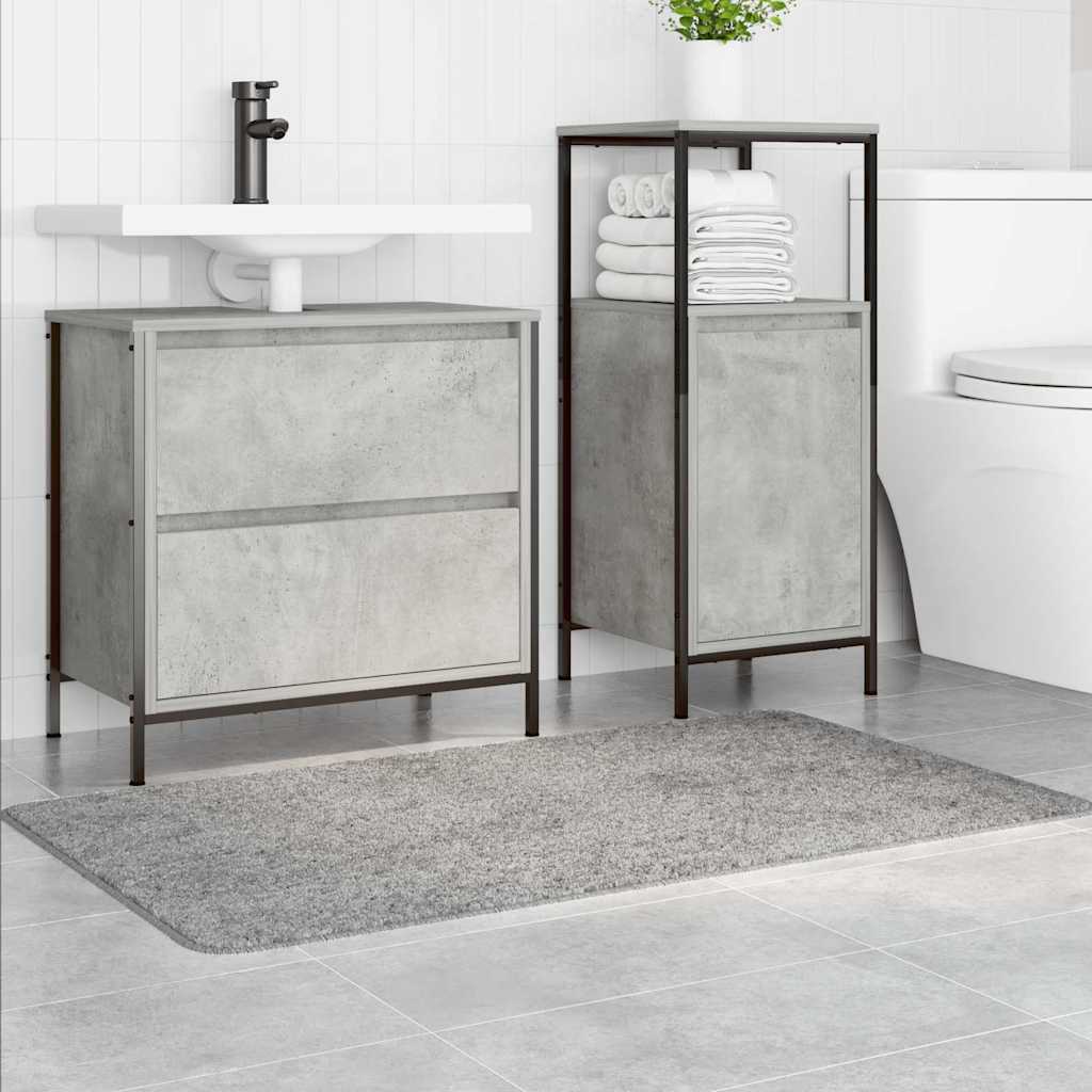 Tappetino Da Bagno Antiscivolo Grigio 70 X 120 Cm pp - Image 3