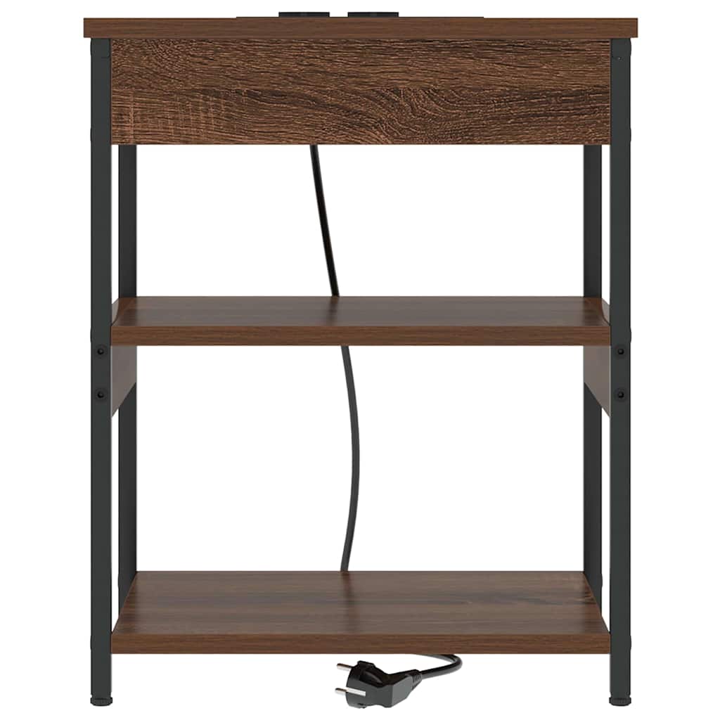 Armadio Da Notte Rovere Marrone Legno Multistrato - Image 5