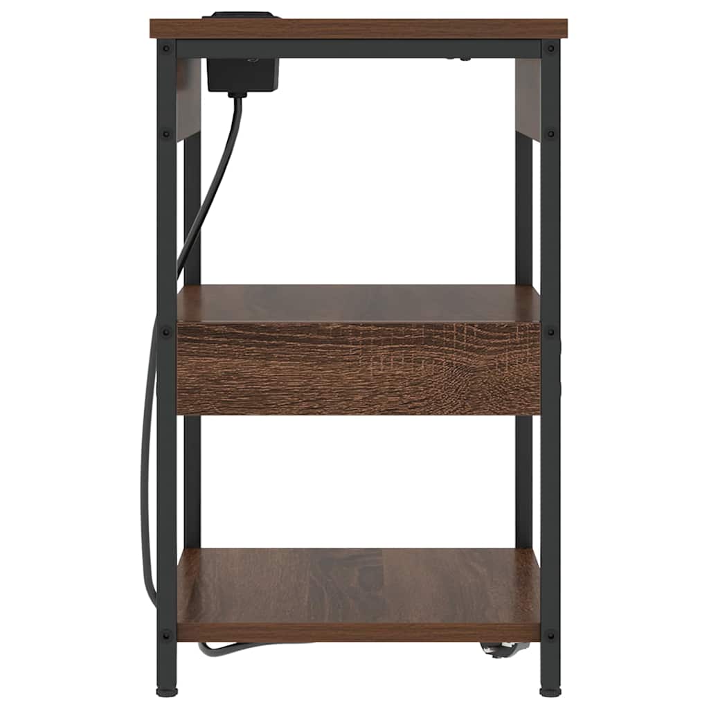 Armadio Da Notte Rovere Marrone Legno Multistrato - Image 6