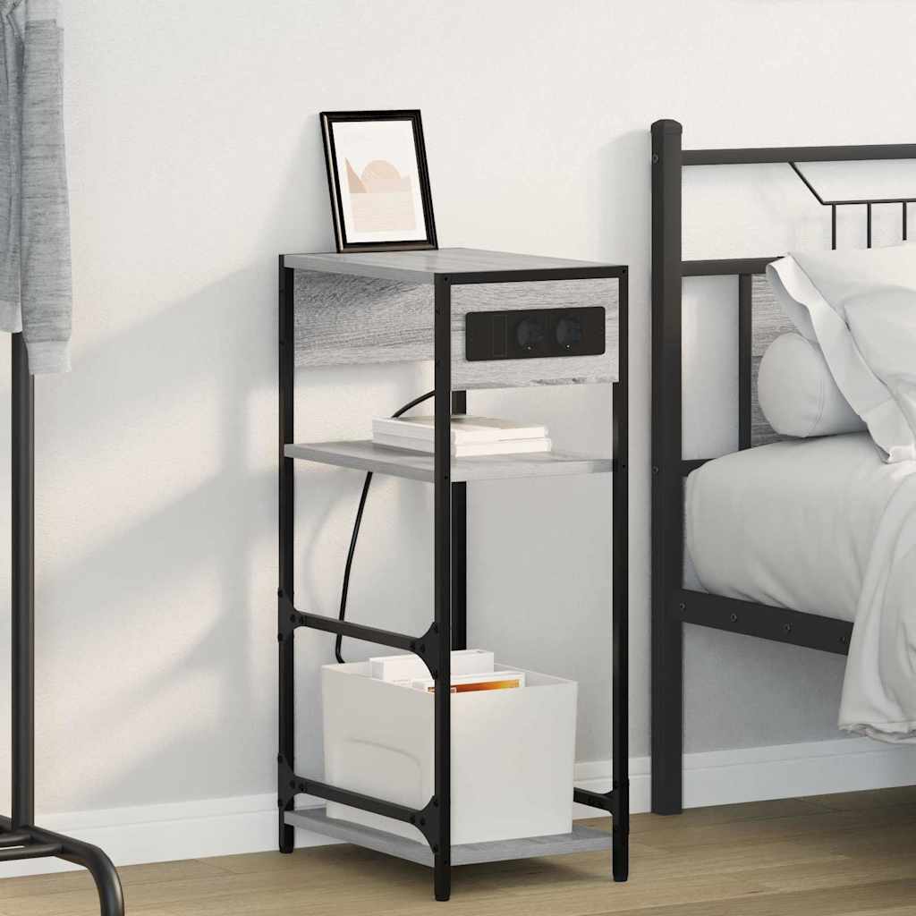 Armadio Da Notte Con Cassetto Grigio Sonoma 40 X 27 X 76 cm