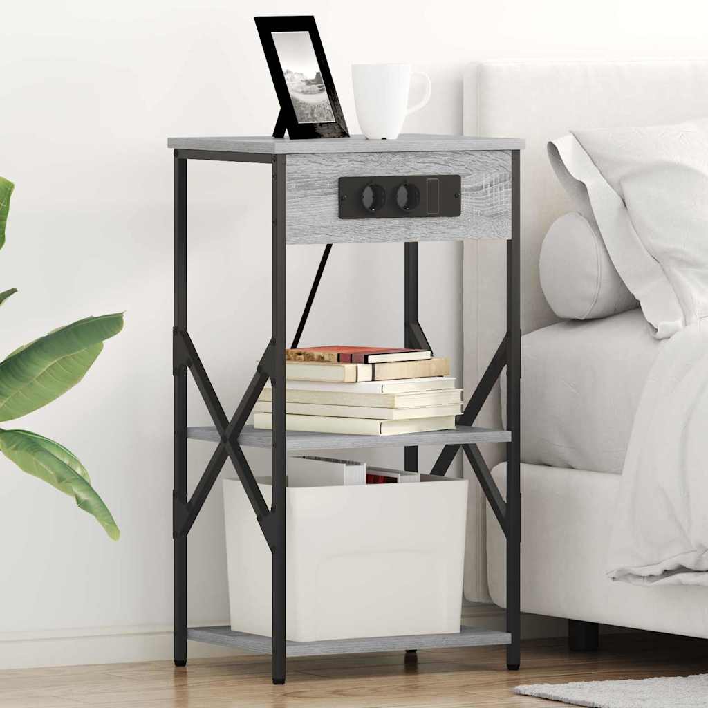 Armadio Da Notte 2 Pcs Grigio Sonoma 41 X 31 X 76 cm