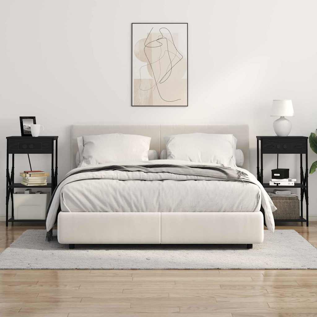 Armadio Da Notte Rovere Nero 41 X 31 X 76 Cm Legno Multistrato - Image 4