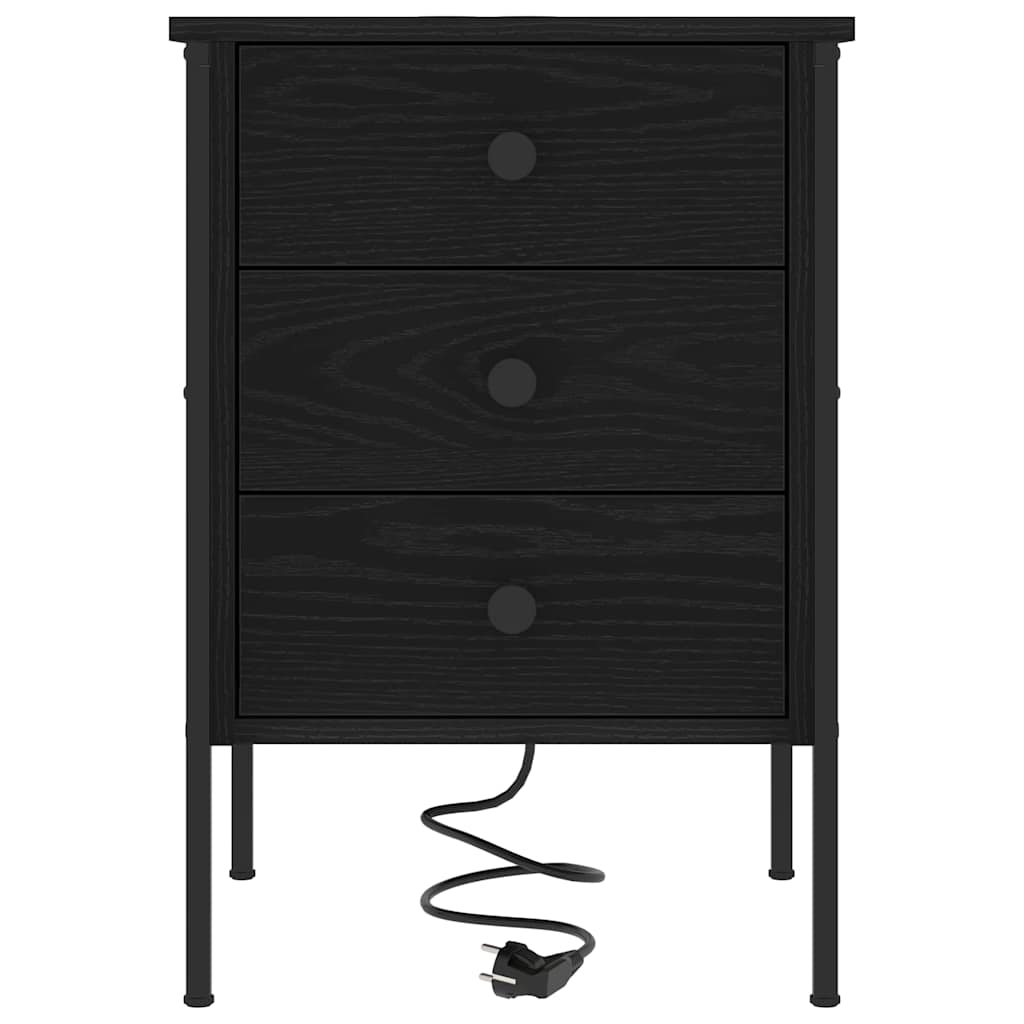 Armadio Da Notte Rovere Nero 42 X 41 X 61 Cm Legno Multistrato - Image 6