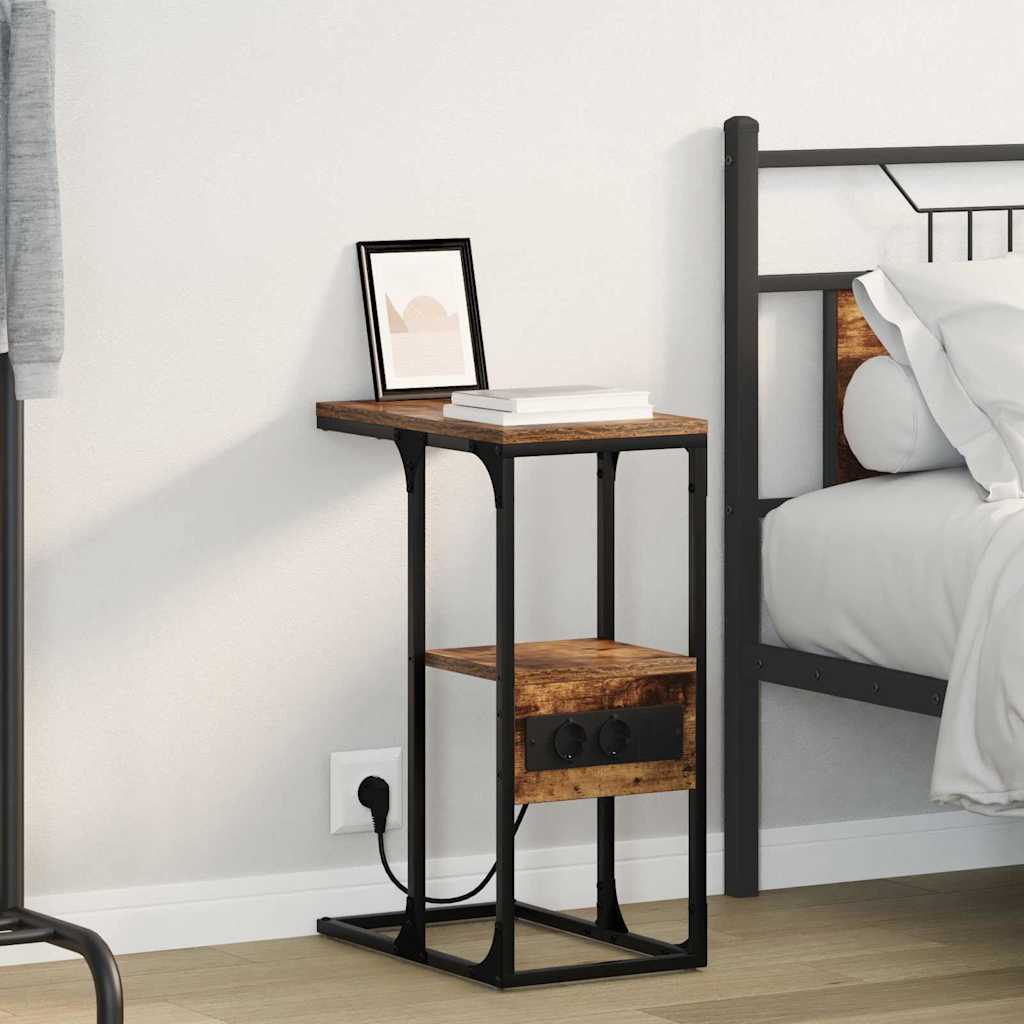 Armadio Da Notte Con Cassetto Rovere Fumo 41.5 X 26 X 60.5 cm