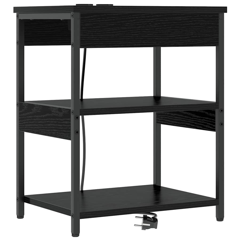Armadio Da Notte 2 Pcs Rovere Nero Legno Multistrato - Image 5