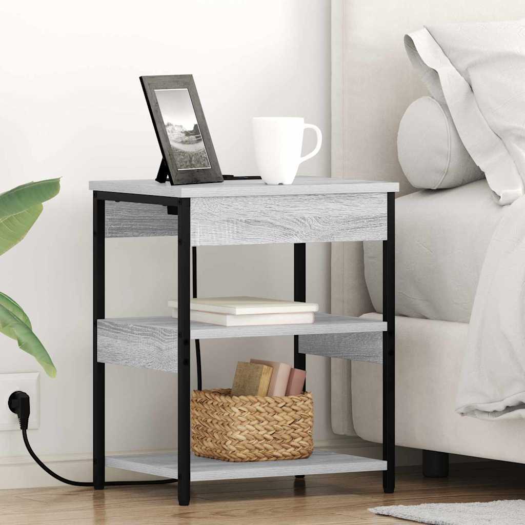 Armadio Da Notte 2 Pcs Grigio Sonoma Legno Multistrato