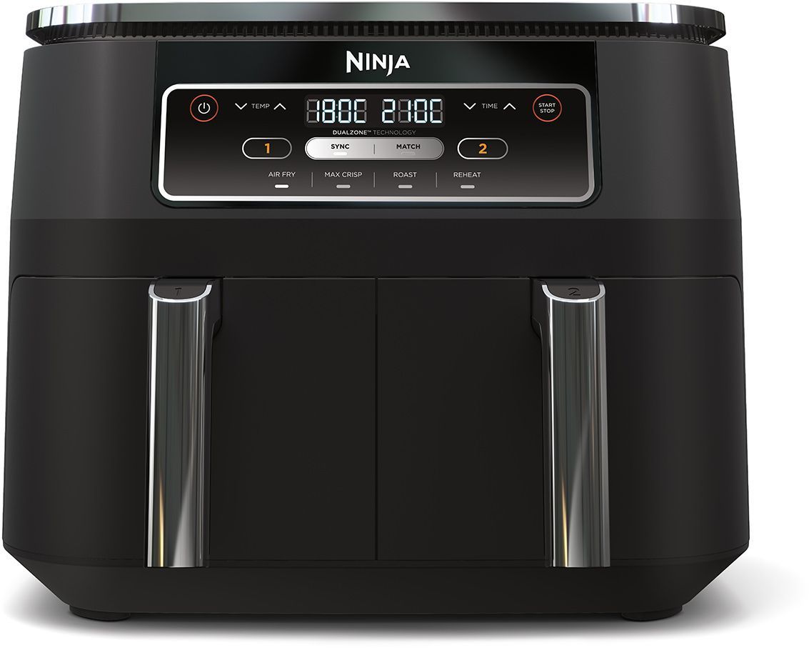 Friggitrice Ad Aria Ninja - Foodi Af200eu - Capacità 7,6 L - Doppia Vasca - 4 Programmi Di Cottura - 2400 W