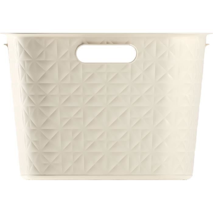 Cesto Portabiancheria - Curver - Softex - 45l - Plastica Riciclata - 59 X 39 X 27 Cm - Bianco Sporco