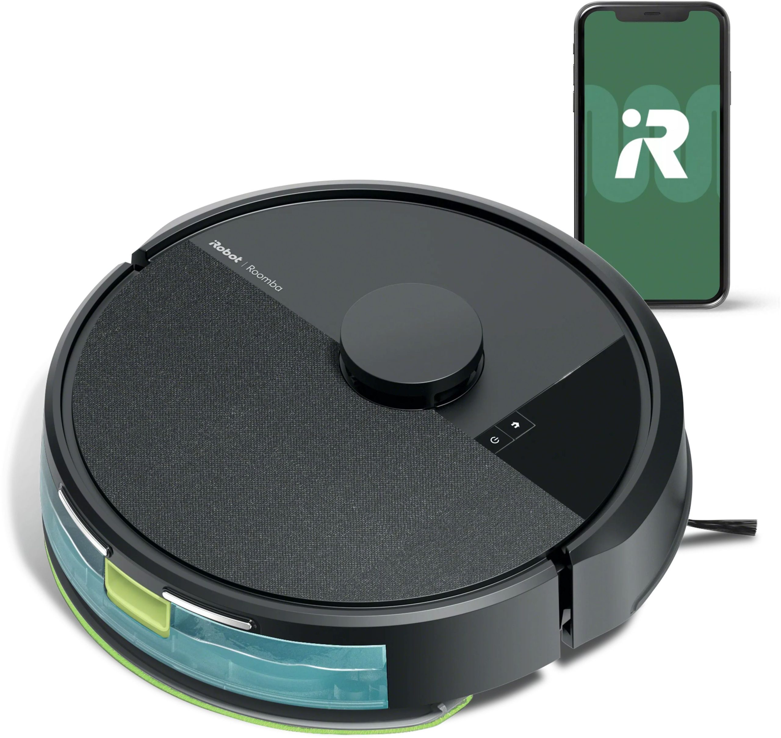 Irobot Roomba 105 Combo - Robot Aspirapolvere E Lavapavimenti 2 In 1 - 7 Kpa - Navigazione Lidar - Rilevamento Tappeti - 4 Livelli Di Aspirazione