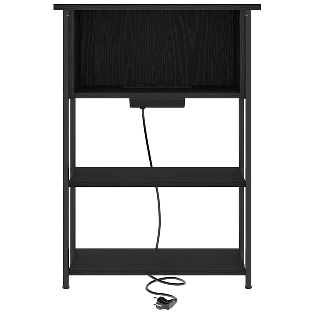 Armadio Da Notte Rovere Nero 55 X 31 X 76 Cm Legno Multistrato - Image 5