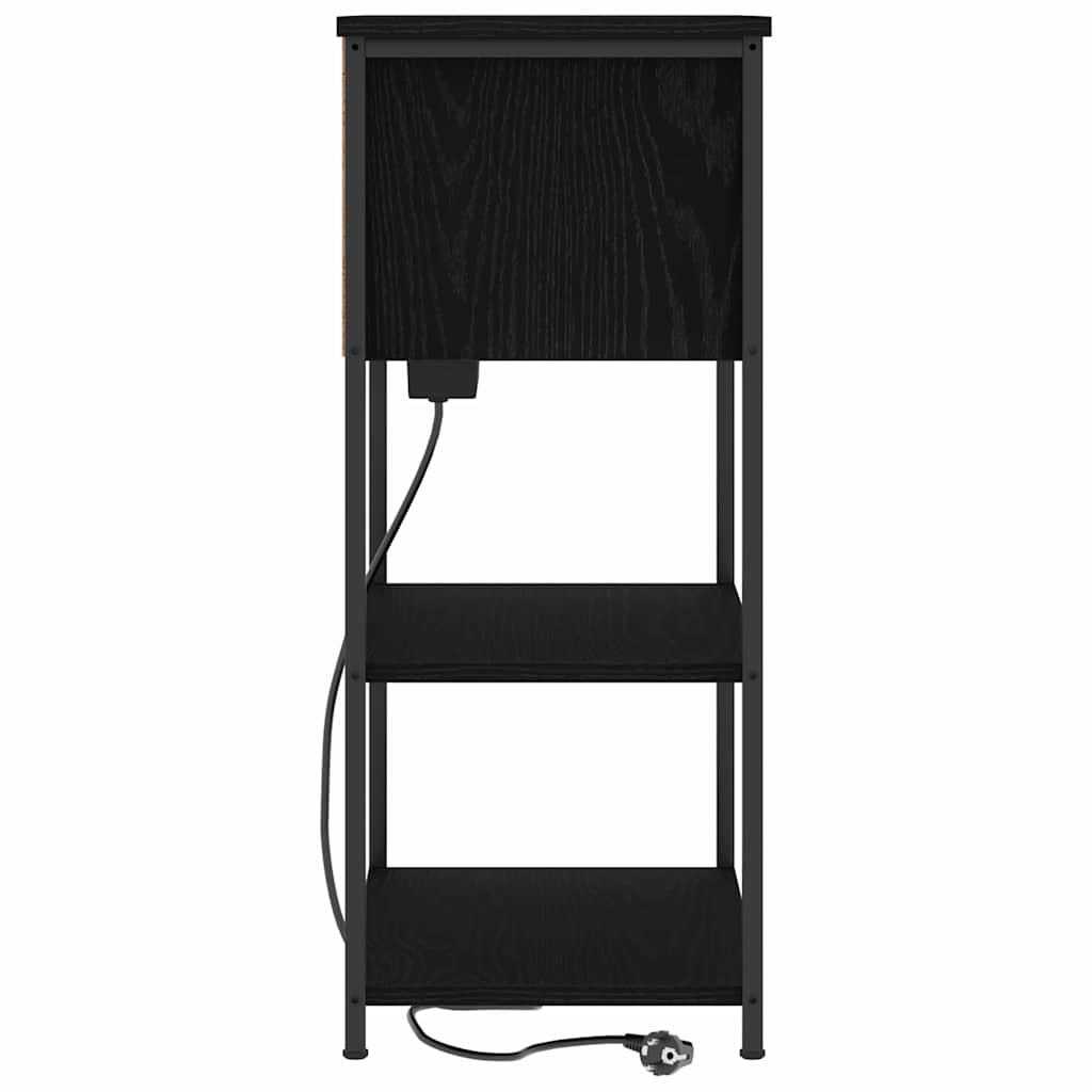 Armadio Da Notte Rovere Nero 55 X 31 X 76 Cm Legno Multistrato - Image 6